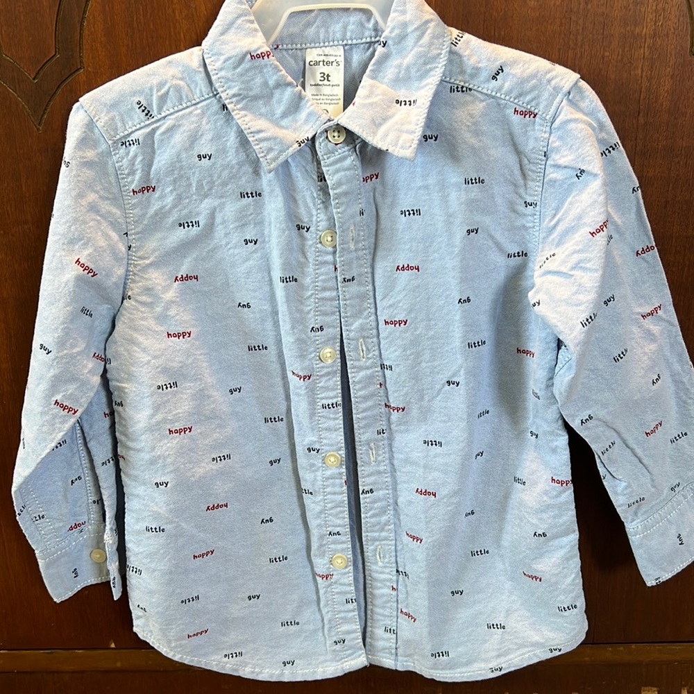 Carter’s Button Down Dress Shirt Size 3t Boys